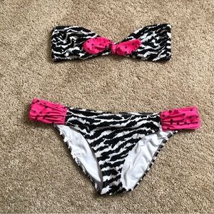 Victorias Secret Zebra Polka Dot Bikini